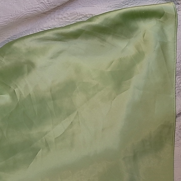 Delicates brand green slip dress nightgown lace sequin details size large - Picture 15 of 17